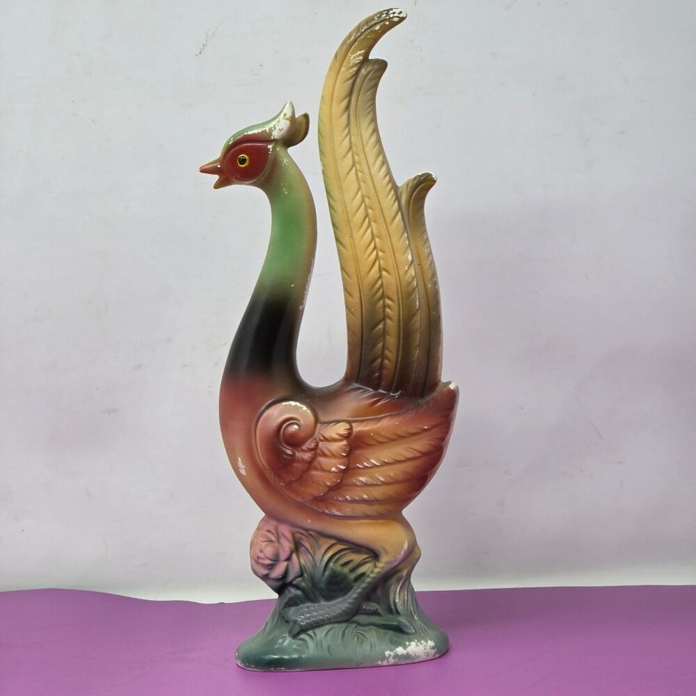 Vintage Ardco Ceramic Mid Century Modern Phoenix Bird Figurine Glaze Handcrafted